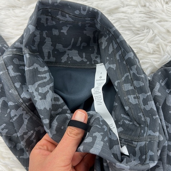 Lululemon Wunder Train High-Rise Tight 25" Print Heathered PU Black Asphalt Grey - Picture 4 of 6